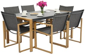 Tuinmeubelset voor 6 personen Lugo Garden Point antraciet