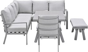 Garden Impressions Senja lounge dining set 5-delig rechts incl. stoel - valley sand