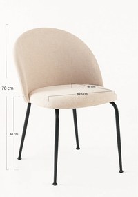 Zwart Dalnia Stof Stoel