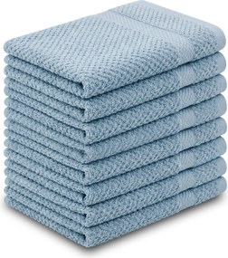 Gastendoek Popcorn Collectie – 8 stuks – 30×50 – lichtblauw