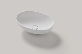 Resigres Lavabo 1341 waskom ovaal 50x35cm solid surface wit