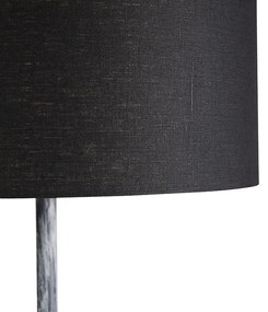 Vloerlamp grijs met zwarte kap 50 cm - Simplo Landelijk / Rustiek, Modern E27 Binnenverlichting Lamp
