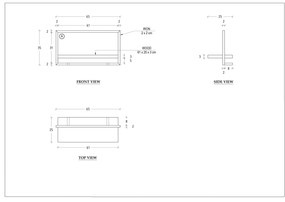 Industriële Wandplank Shelfie A - 65cm X 35cm