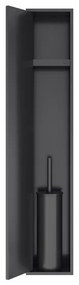 Hotbath &MORE Inbouwnis en Borstelgarnituur - 16x60x13cm - Geborsteld zwart PVD PH060BMBP