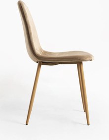 Set 4 Teok Fluwelen Stoelen