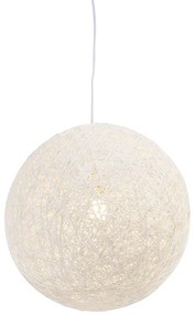Landelijke hanglamp wit bol 35cm - Corda