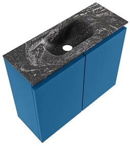 Mondiaz Ture DLux toiletmeubel 60cm jeans met wastafel lava midden zonder kraangat