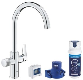 Grohe Blue pure start Curve keukenmengkraan met filterfunctie C-uitloop chroom 30593000