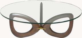 Ronde salontafel Theodor met glazen tafelblad