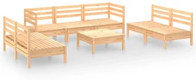vidaXL 8-delige Loungeset massief grenenhout