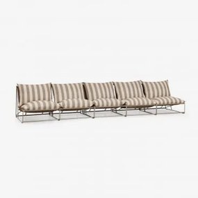 Amaro 5-delige Modulaire Tuinbank Tapioca Beige - Bruin - Mokka - Sklum