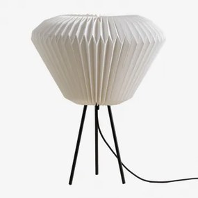 Brenze Tafellamp Van Papier En Ijzer Wit - Sklum