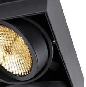 Inbouwspot zwart GU10 AR111 Trimless 2-lichts - Oneon Honey Modern GU10 Binnenverlichting Lamp