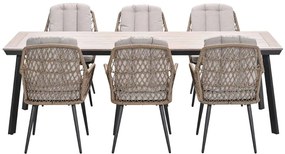 Garden Impressions Kalibo tuinset 7-delig - Penedo tuintafel 230x100 cm
