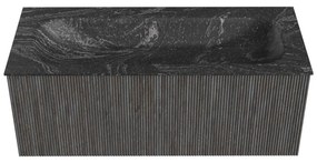 Mondiaz Kurve-dlux 110cm badmeubel shadow met 1 lade en wastafel big medium midden zonder kraangat lava