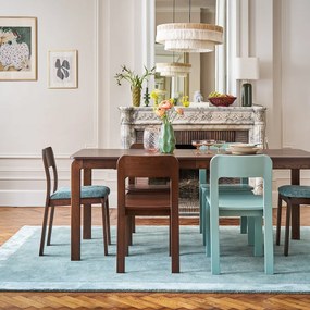 Set van 2 massief olm gestoffeerde stoelen Talet