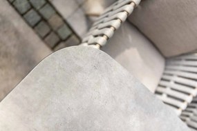 4 Seasons Outdoor Allora tuinset latte met Manolo tafel met geprint keramisch blad 240 cm Tuinset   beige weerbestendig