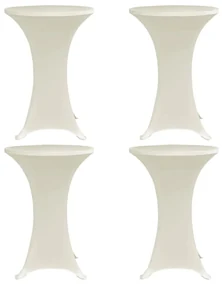 vidaXL Statafelhoes 4 st stretch Ø70 cm crème