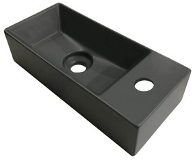 Salenzi Spy Fontein met clickwaste 45x20 cm mat zwart