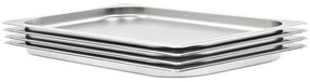 vidaXL Gastronormbakken 4 st GN 1/1 20 mm roestvrij staal