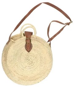 Ronde tas met schouderriem, palmblad, ø 30 cm