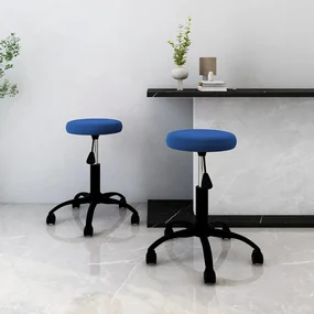 vidaXL Eetkamerstoelen 2 st fluweel blauw