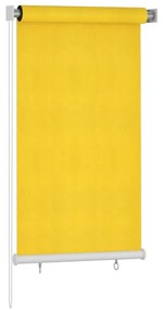vidaXL Rolgordijn voor buiten 80x140 cm HDPE geel