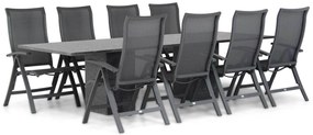 Tuinset 8 personen 300 cm Aluminium/Textileen /Aluminium/textileen Grijs Presto Lucardo/Graniet