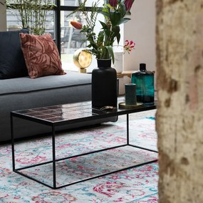 Zuiver Glazed Salontafel Met Keramische Tegels Zwart - 93 X 43cm.