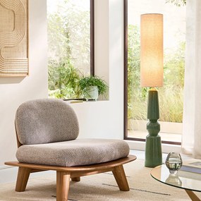 Staande lamp in keramiek en linnen, TOTEMY