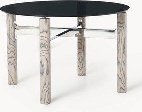 Eettafel Sam met glazen blad, in verschillende maten