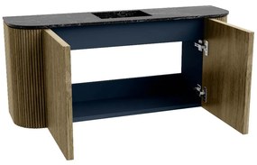 Mondiaz Joya DLux 95cm toiletmeubel ronding links/rechts dusk met wastafel faye midden 1 kraangat lava