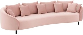 Goossens Bank Ragnar roze, stof, 4-zits, modern design