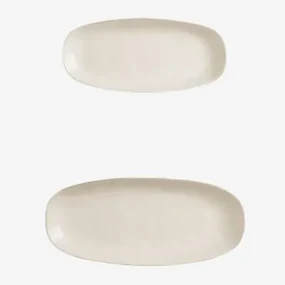 Set Van 2 Belvere Dienbladen Gardenia Wit - Sklum