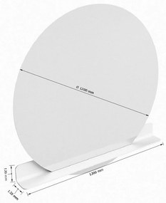 Mondiaz Spot spiegel rond Ø120cm met planchet rust