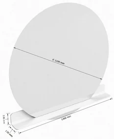 Mondiaz Spot spiegel rond Ø120cm met planchet rosee