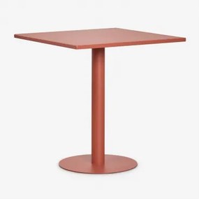 Vierkante Tuin Tafel 70x70 Cm Van Ijzer Mizzi Terracota - Sklum