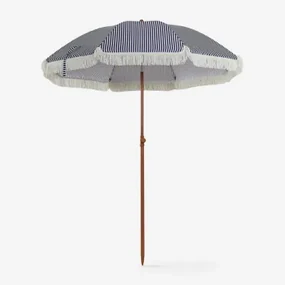 Miska Ø175 Cm Parasol Van Stof En Staal Wit - Marineblauw - Sklum