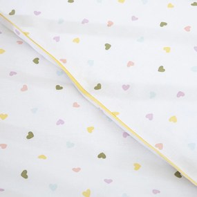 Baby dekbedovertrek van biologisch katoen met hartjesprint, SCACCO