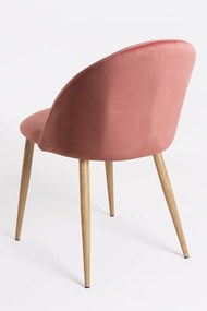 Set 4 Vint Fluwelen Stoelen