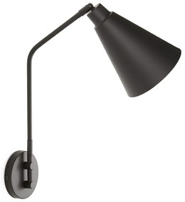 Wandlamp in metaal met verstelbare arm, Hiba