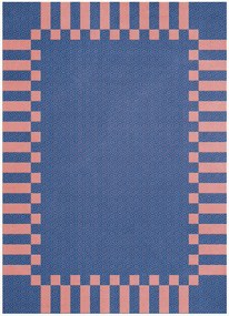 Handgeweven hoogpolig wollen vloerkleed Tekla Frame