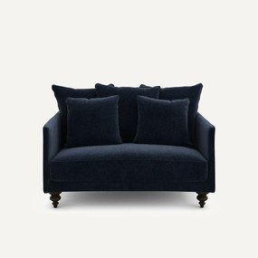 2-zits compacte bank in chenille fluweel, Lazare