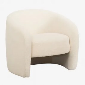 Gombren Fauteuil Chenille White - Sklum