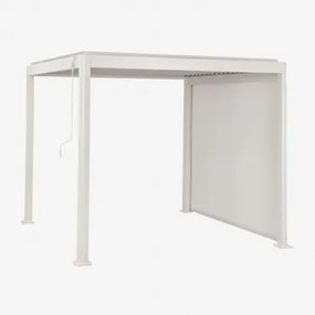 Bioclimatische Aluminium Pergola Met Lamellen En Zijscherm Druvia Gardenia Wit & Pergola Van 3x3 M Met 1 Zonnescherm Van 3 M - Sklum