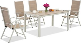 Verona polywood aluminium tuinset voor 4 personen Garden Point beige