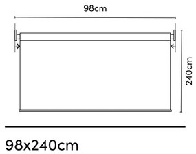 Platinum Nesling Coolfit rolgordijn 98x240 cm antraciet