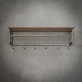 Metalen Kapstok Met Eiken Plank