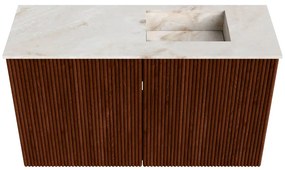 Mondiaz Joya DLux 70cm toiletmeubel ruby met wastafel faye rechts 1 kraangat frappe