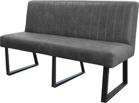 Eetkamerbank - Hengelo - leer Missouri antraciet 09 - 180 cm